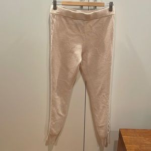 100% cashmere pants soft pink
